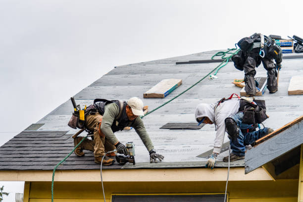 Professional Gutter Installation technician working in Center, KY